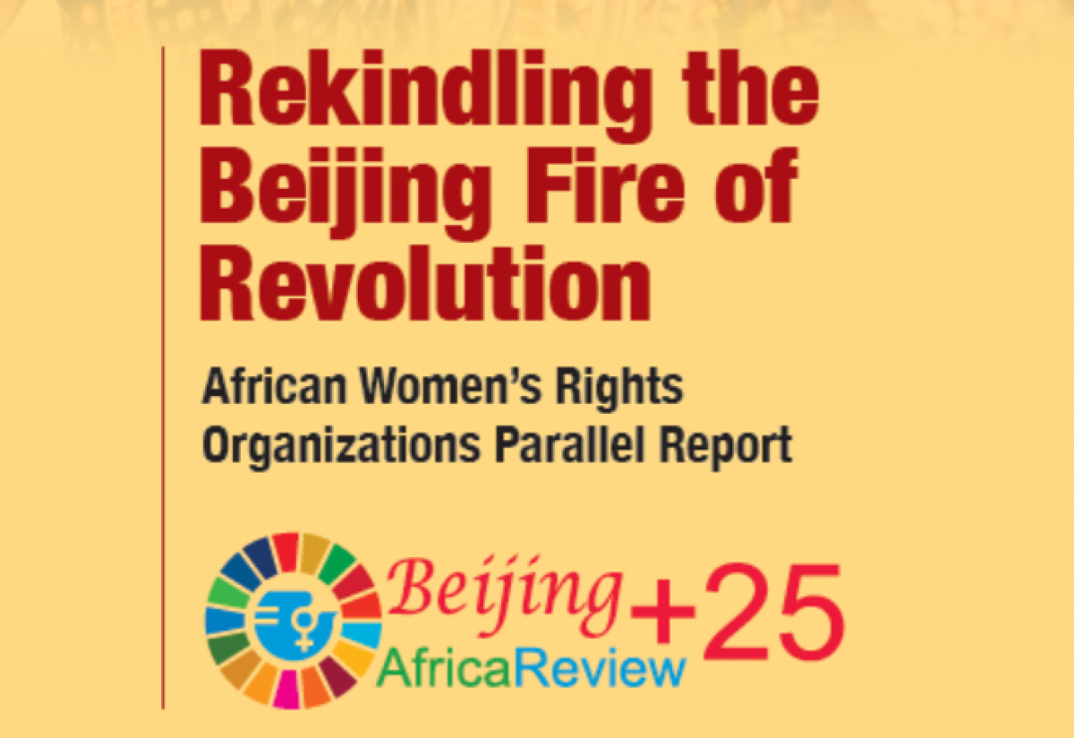 Rekindling the fire of revolution, titre avec le logo Beijing+25
