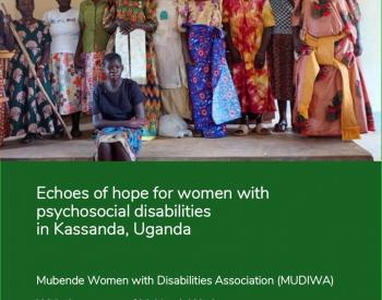Cover page 'Echoes of hope for women with psychosocial disabilities in Kassanda, Uganda